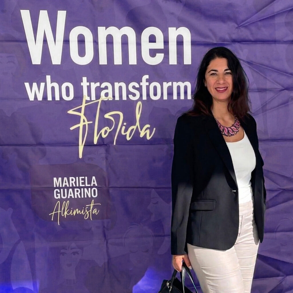 Mariela Guarino, founder of Alkimia, at the Women Who Transform Florida event